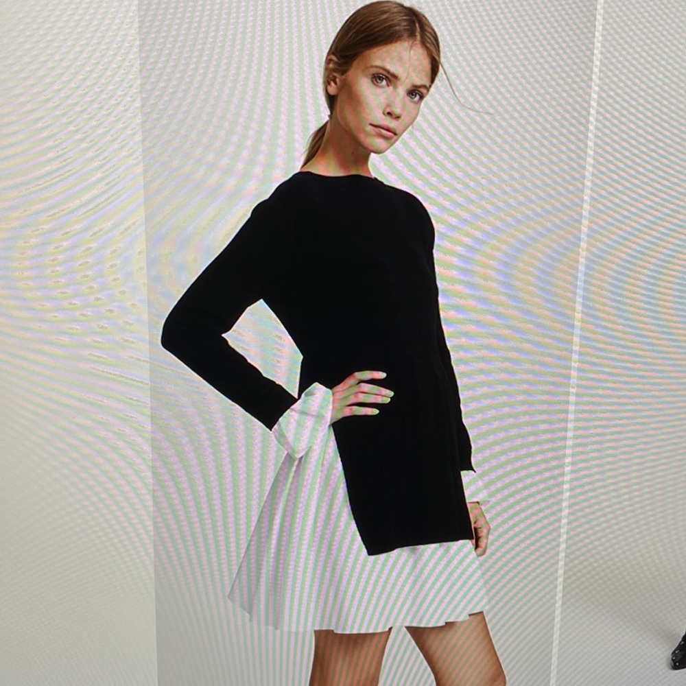 English factory grey layered sweater dress